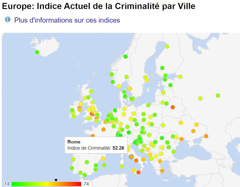 zonas peligrosas roma mapa